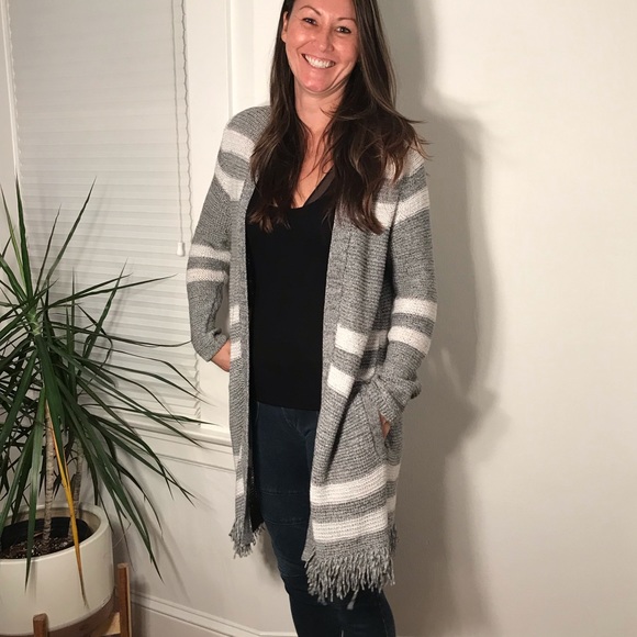 Banana Republic Sweaters - Banana Republic stripe fringe cardigan